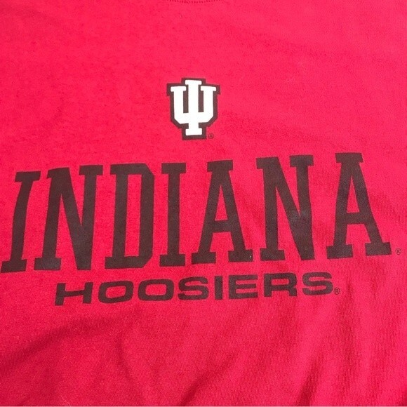 Jerzees Indiana Hoosiers Crew Neck Short Sleeve Red T Shirt Men's Size 2X NCAA - Picture 4 of 9